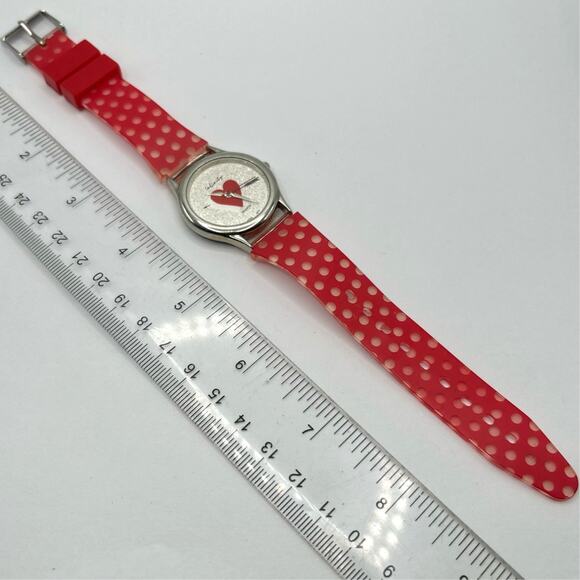 Silver & Red Heart Infinity Watch - Picture 4 of 5
